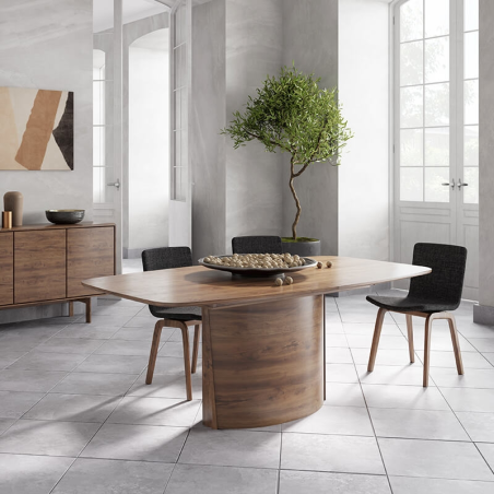 Table extensible pied central style scandinave - SM116-117