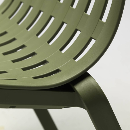 Fauteuil design italien en polypropylène vert - Folio
