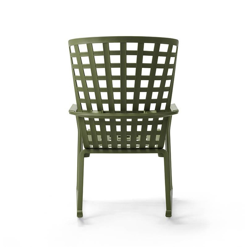 Rocking-chair design de jardin empilable et inclinable vert – Folio