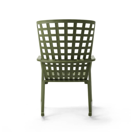 Rocking-chair design de jardin empilable et inclinable vert – Folio