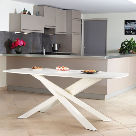 Pied de table mikado en métal fabrication française - Zoé Carrier®