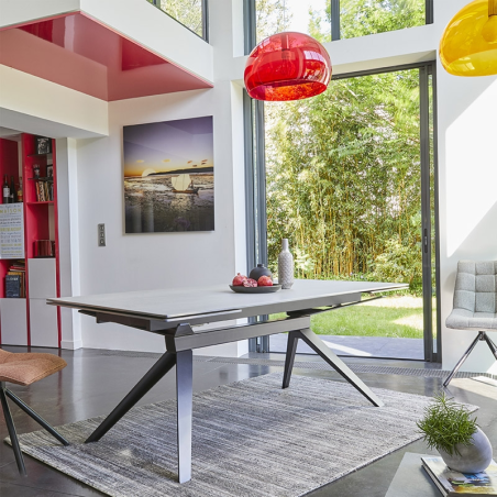 Table extensible de salle à manger design en céramique - Luna