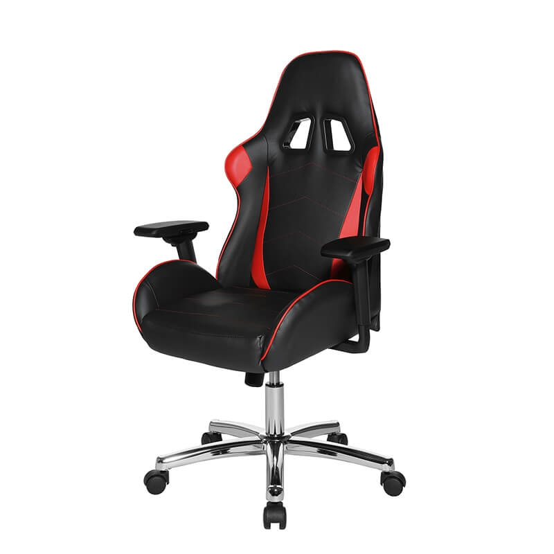 Siège de gaming noir et rouge avec structure chromée - Speed chair