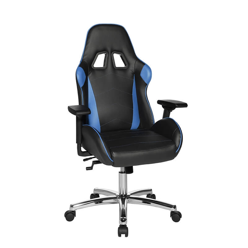 Fauteuil pour jouer aux jeux vidéo noir et bleu avec roulettes - Speed chair 2