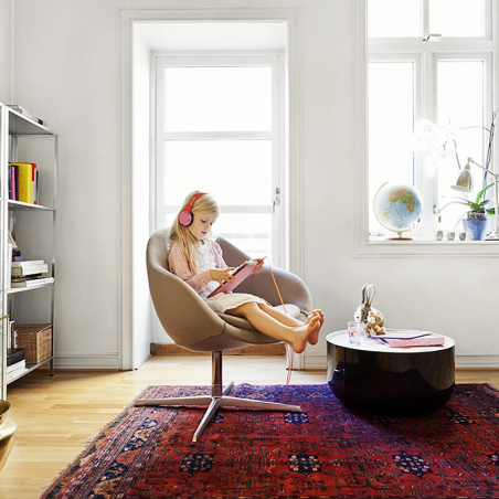 Fauteuil confotable et ergonomique en tissu beige - Kokon club