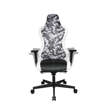 Chaise gamer design dossier filet camouflage blanc - Sitness