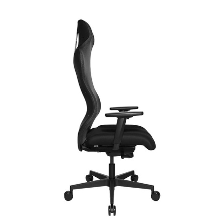 Chaise pour jeux vidéo ergonomique en tissu noir - Sitness