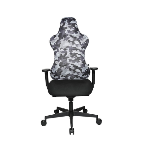 Chaise de gaming design tissu camouflage gris - Sitness