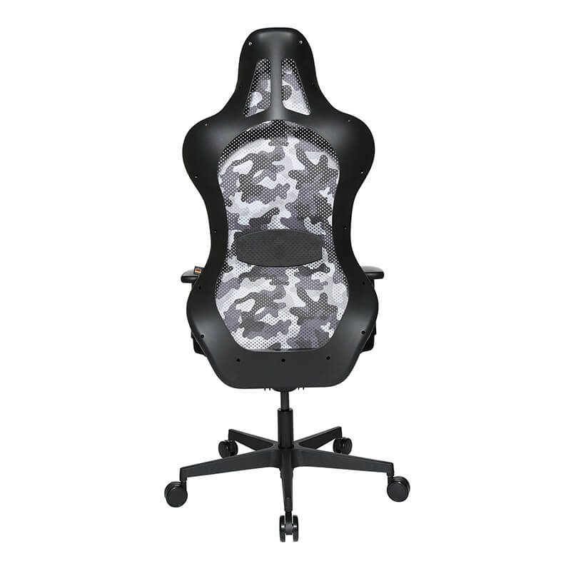 Fauteuil gaming gris avec coussin pour le dos - Sitness