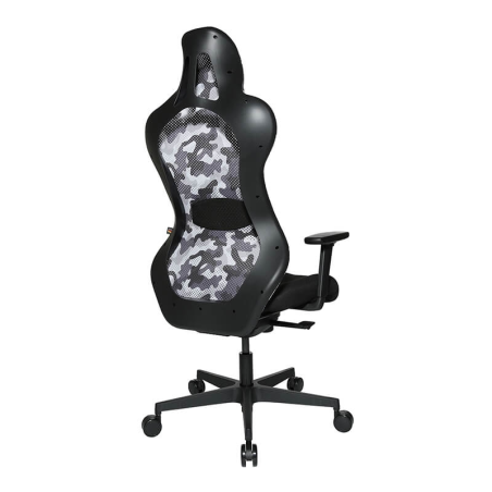 Siège gamer en tissu gris avec coussin lombaire - Sitness