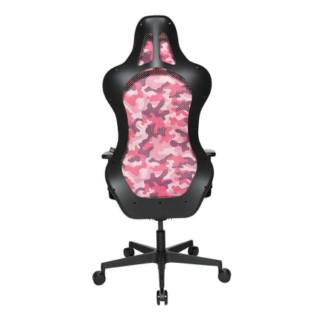 Chaise gamer rose en tissu motifs militaires - Sitness