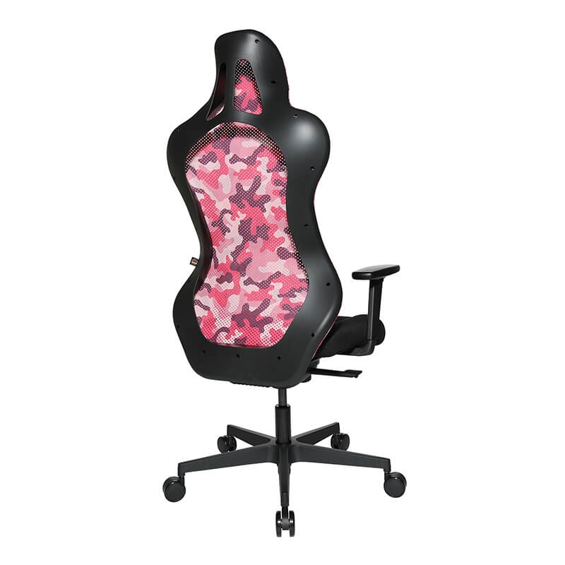 Siège de gamer rose réglable et inclinable avec roulettes - Sitness