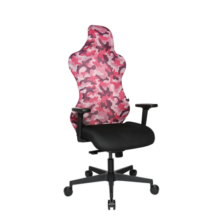 Fauteuil gamer rose en tissu camouflage - Sitness