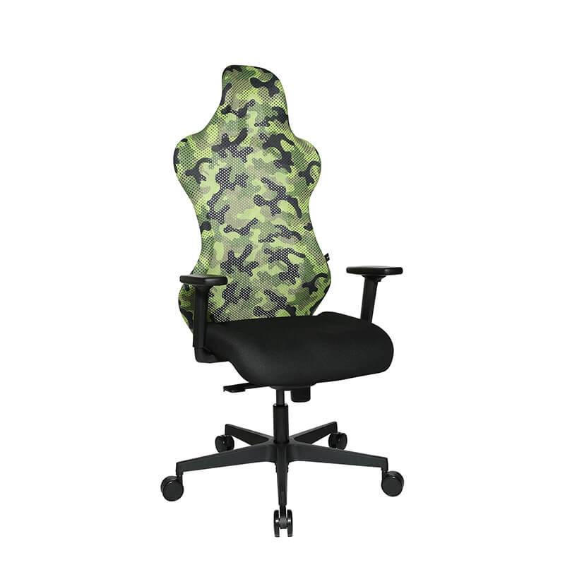 Chaise de bureau gaming verte effet camouflage - Sitness