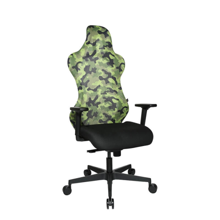 Chaise de bureau gaming verte effet camouflage - Sitness