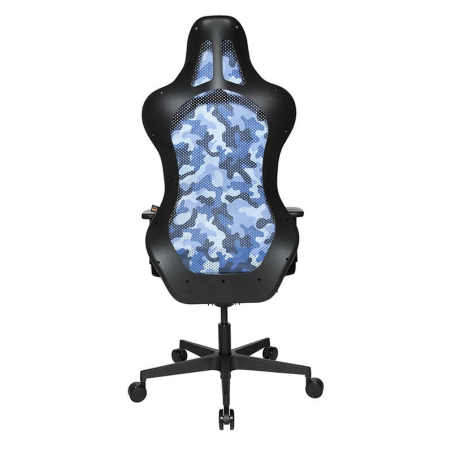 Chaise de gaming motif camouflage bleu en tissu - Sitness