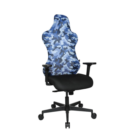 Fauteuil de bureau gaming avec dossier basculable bleu - Sitness