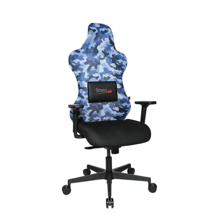 Chaise gamer assise ergonomique noire et bleue - Sitness