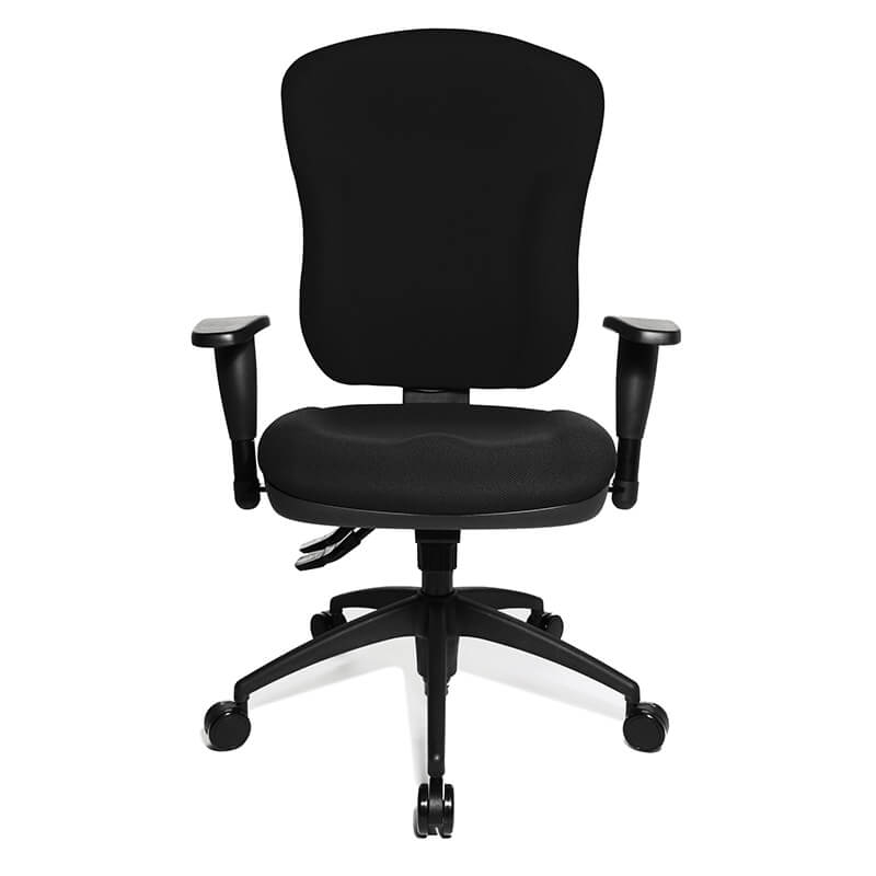 Chaise de bureau noire accoudoirs réglables - Wellpoint 