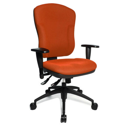 Siège de bureau réglable en tissu orange - Wellpoint