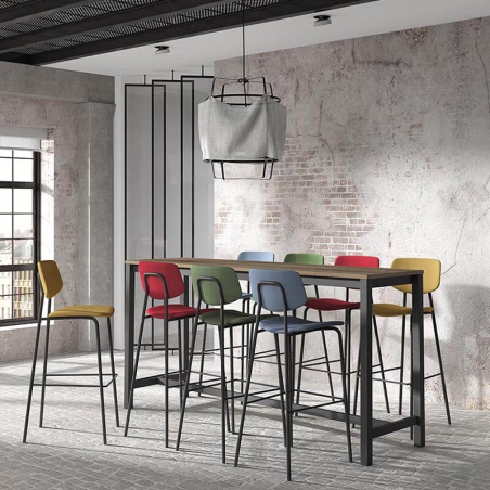 Tabouret haut style vintage rembourré - Lago