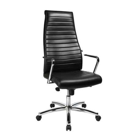 Fauteuil de direction en cuir et réglable en hauteur 