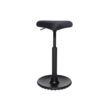 Tabouret de bureau en tissu réglable en hauteur noir