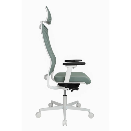 Fauteuil à roulettes design réglable avec appui tête - Sitness Life 80