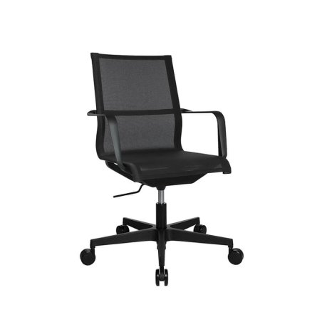 Fauteuil de bureau filet contemporain noir - Sitness Life 40