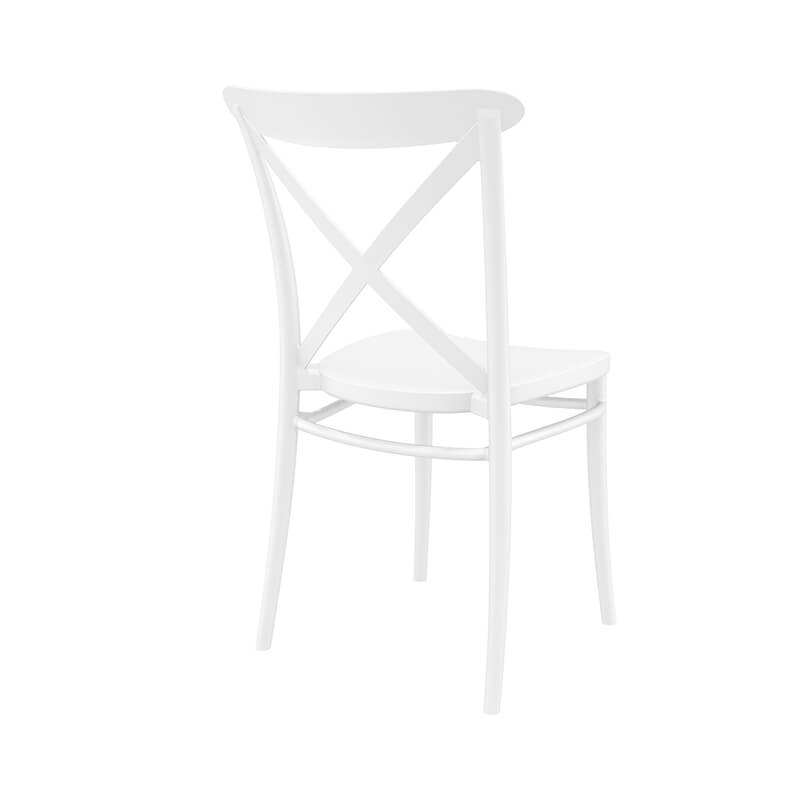 Chaise de bistrot blanche empilable - Cross
