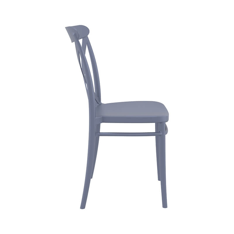 Chaise de cuisine en polypropylène gris empilable - Cross