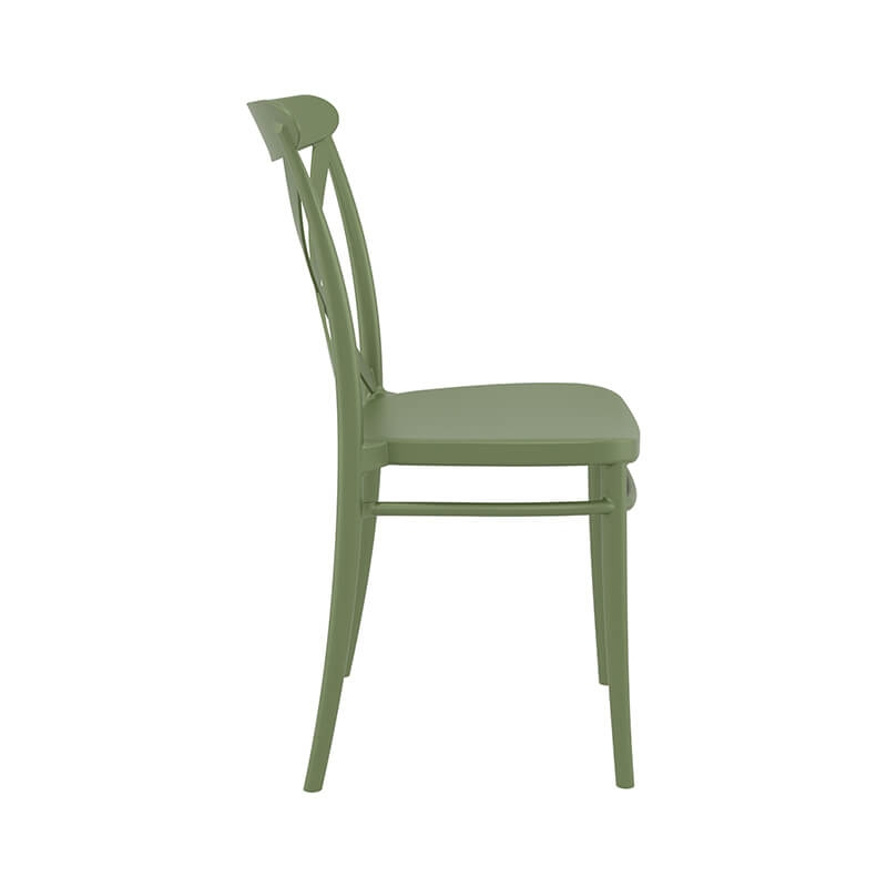 Chaise empilable en plastique vert - Cross