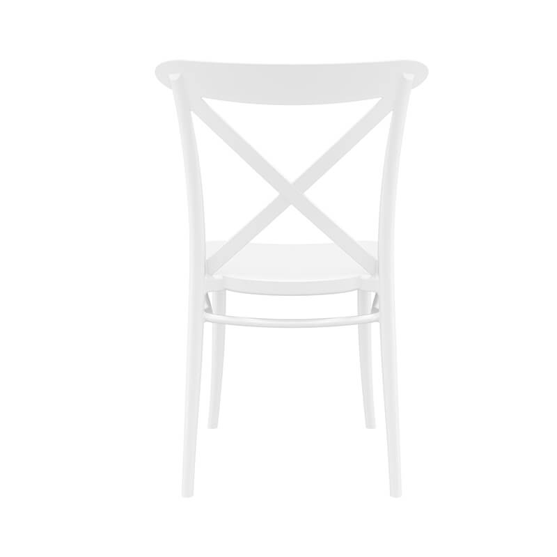Chaise de jardin empilable blanche - Cross