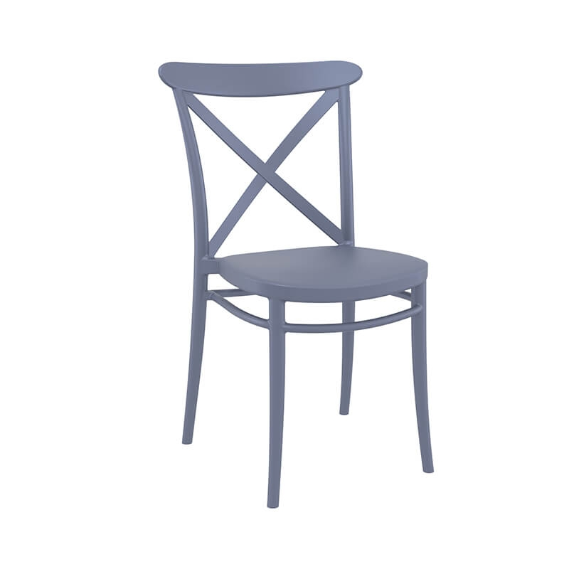 Chaise outdoor empilable grise - Cross