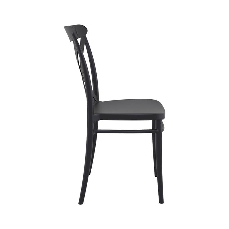Chaise de jardin noir en plastique - Cross