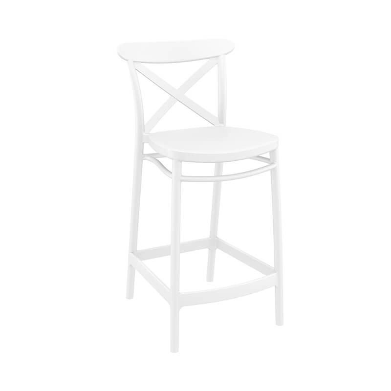 Tabouret snack d'extérieur blanc 