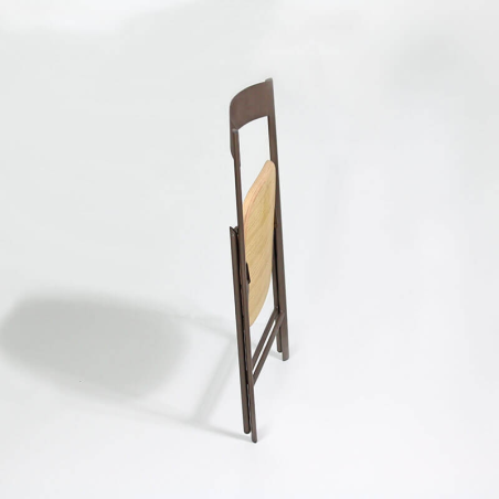 Chaise pliable en bois et métal 