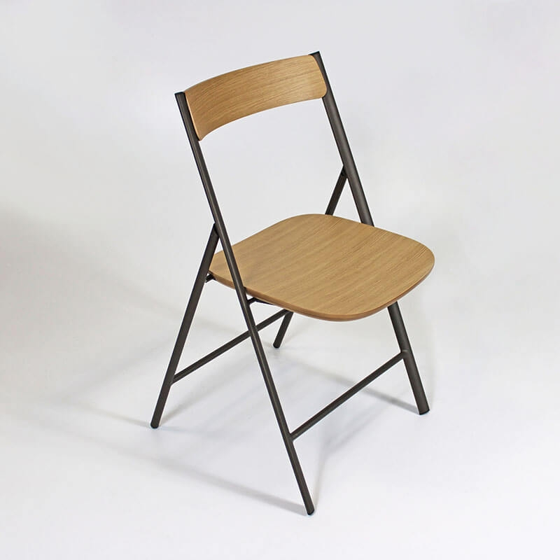 Chaise pliante en bois et métal 