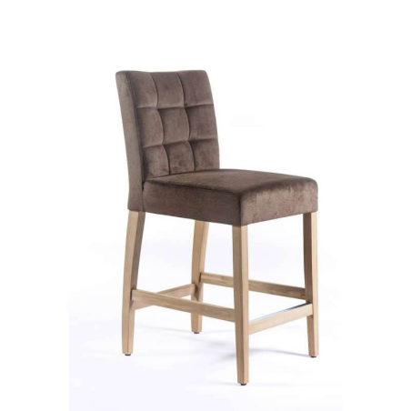 Tabouret snack contemporain en tissu et bois – Matias 2