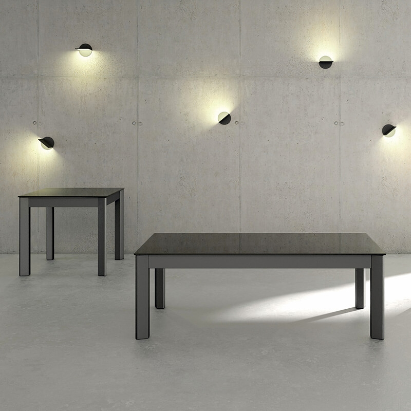 table basse sur mesure en verre multiplus mini