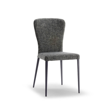 Chaise moderne en tissu et métal - Francine