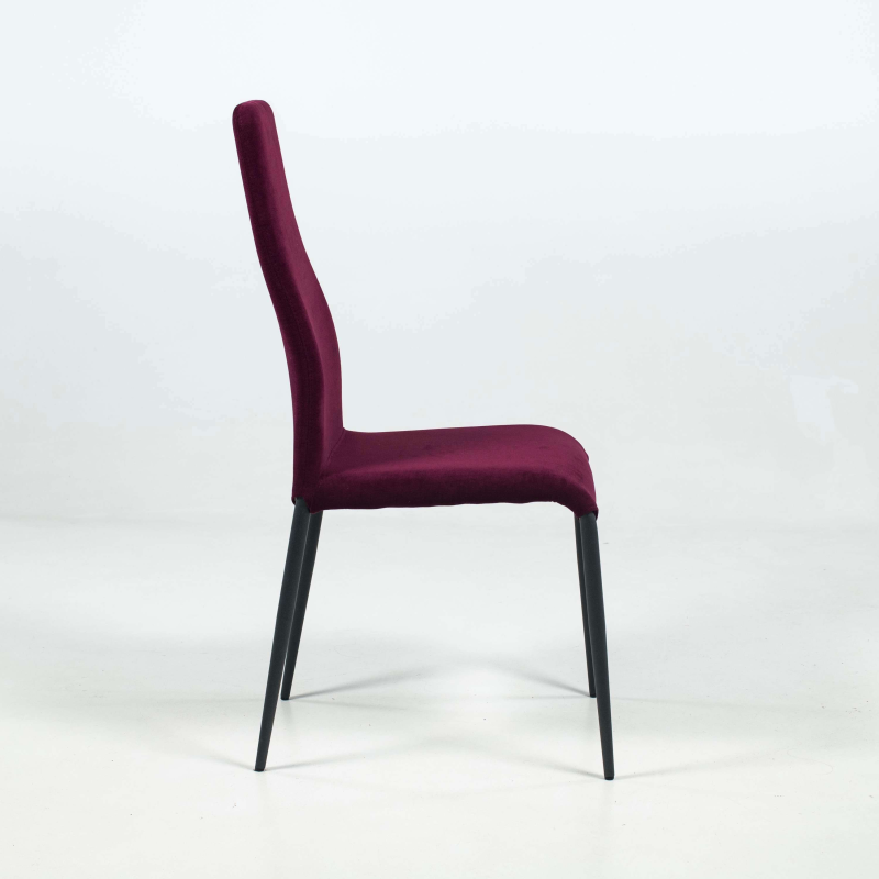 Chaise en tissu et pieds en métal - Mirta