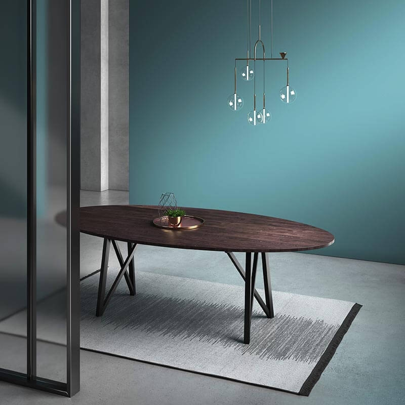 Table design de salle à manger ovale