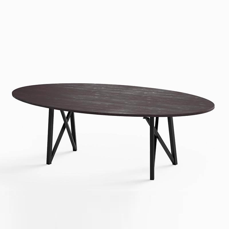 Table de repas design de forme ovale 