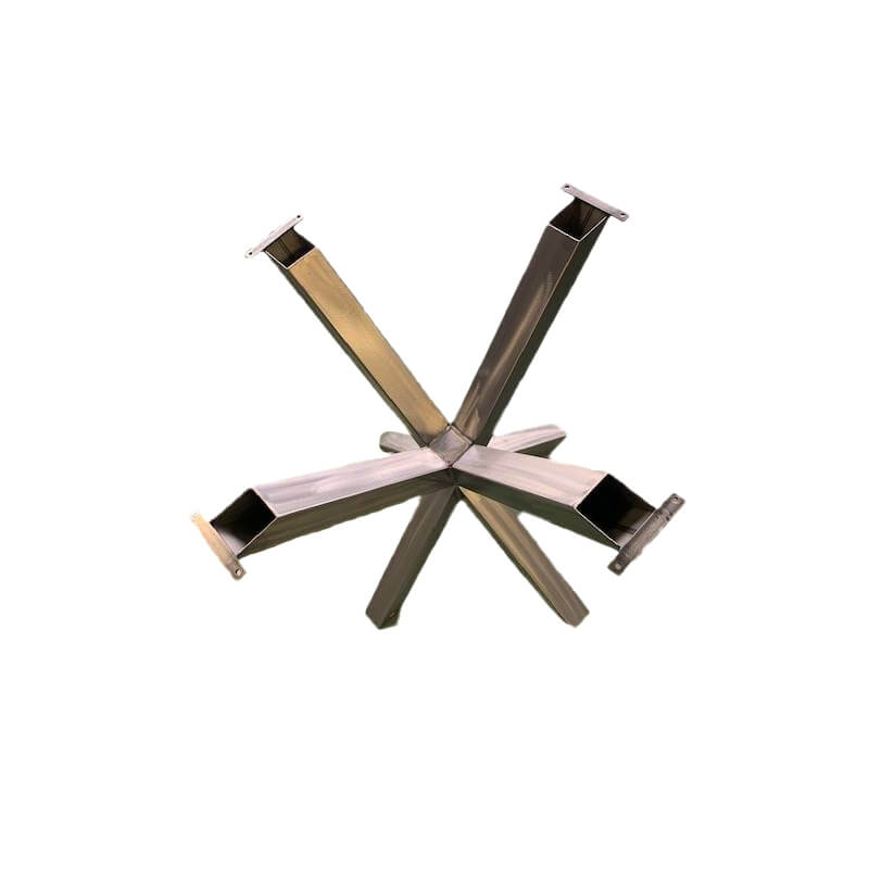 Pied de table central mikado en métal noir - Rosace 