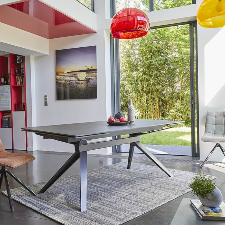 Table extensible de salle à manger design en céramique - Luna