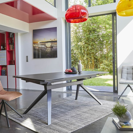 Table extensible de salle à manger design en céramique - Luna