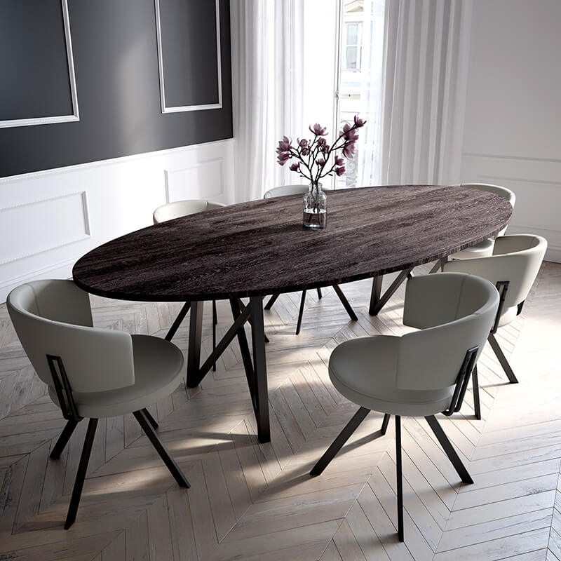 Table design de salle à manger ovale