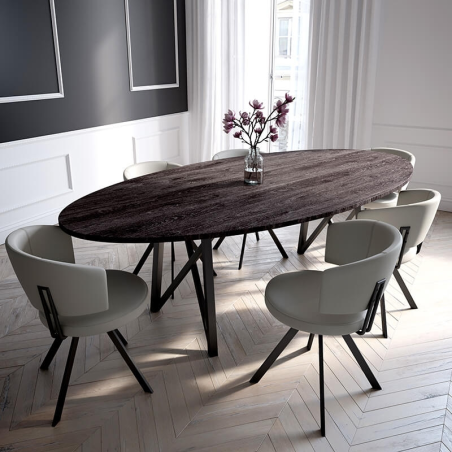 Table design de salle à manger ovale