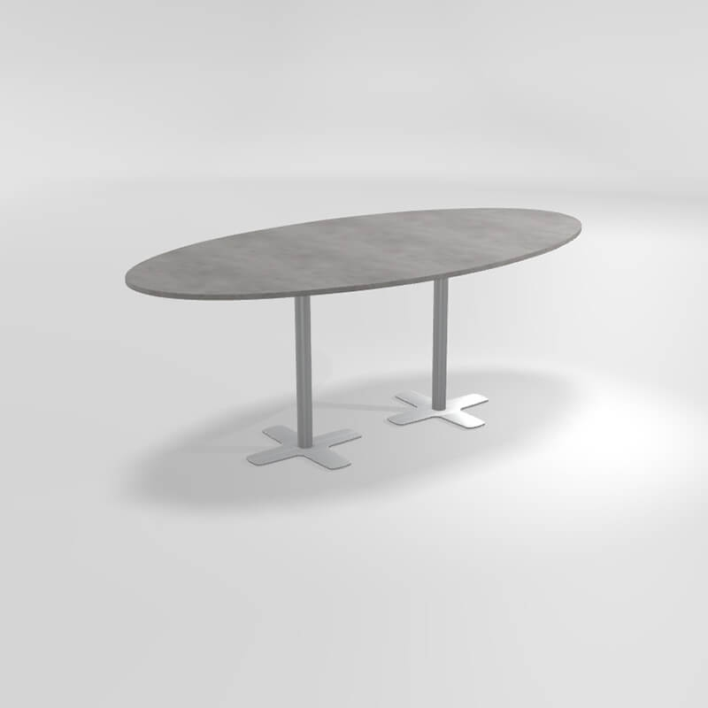 Table ovale hauteur 90 cm ovale en stratifié 